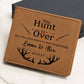 Deer Hunting Gifts for Him, Personalized Brown Leather Bifold Wallet