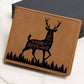 Deer Hunter Gift, Leather Bifold Wallet for Him, Birthday Gift, Anniversary Present, Christmas Gift for Boyfriend, Husband or Son, Deer Hunt