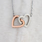 Be Strong and Courageous Interlocking Hearts Necklace