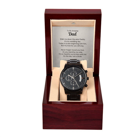 Gift for Father of the Bride: Black Watch with Meaningful Card