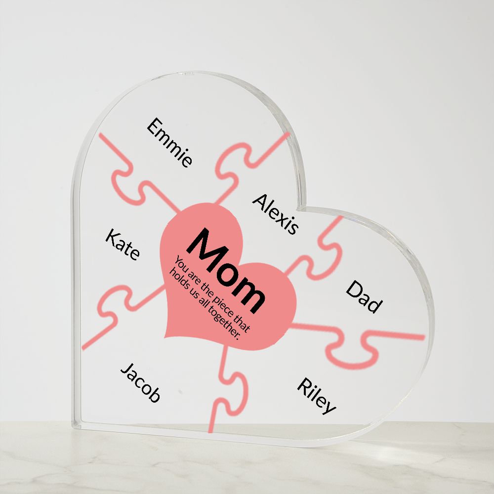 Mom Heart Plaque
