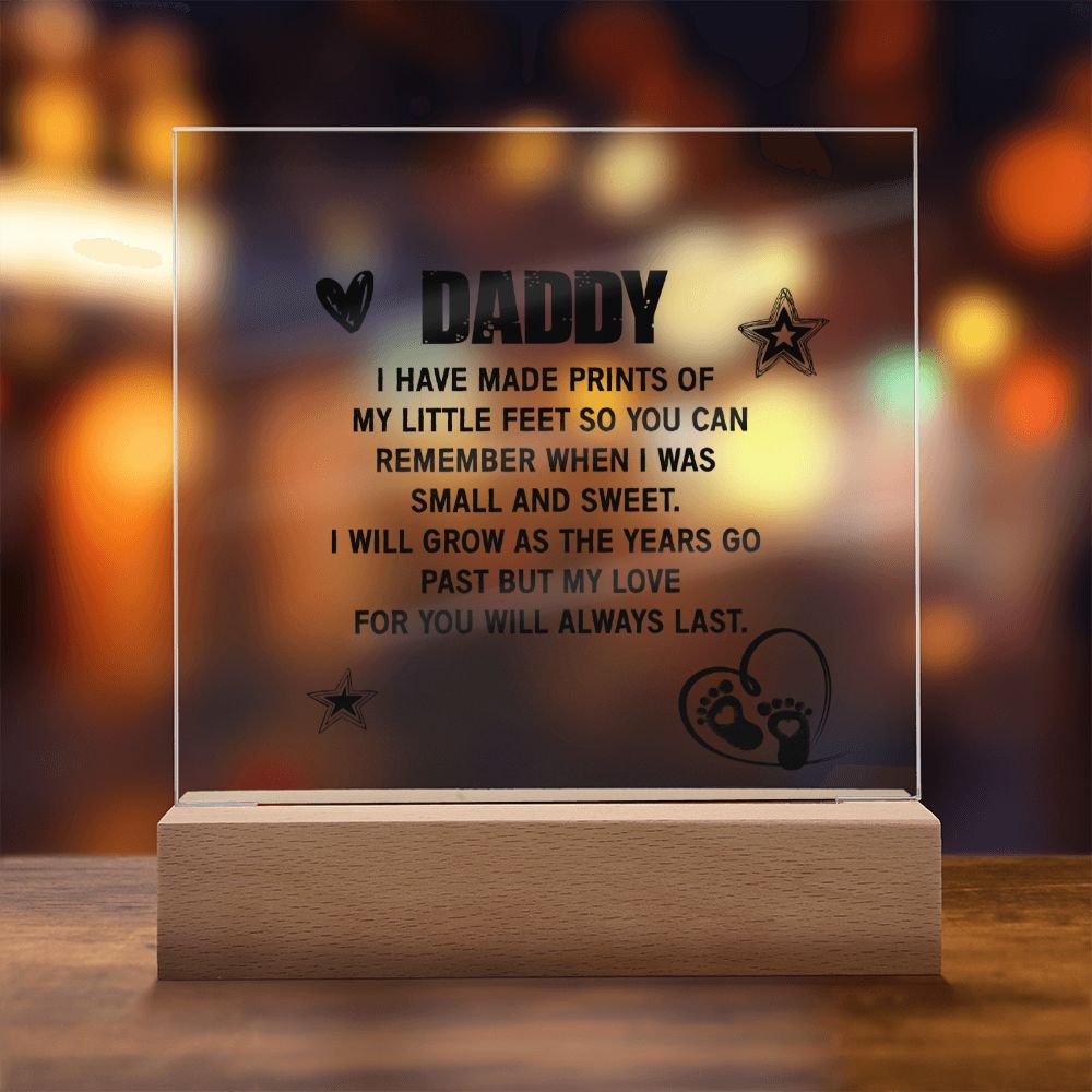Daddy - My Footprints Plaque