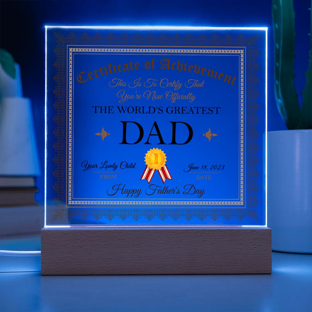 World's Greatest Dad Plaque