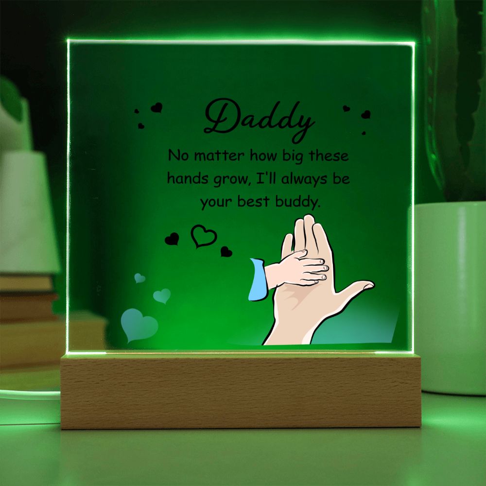 Daddy Hands Plaque
