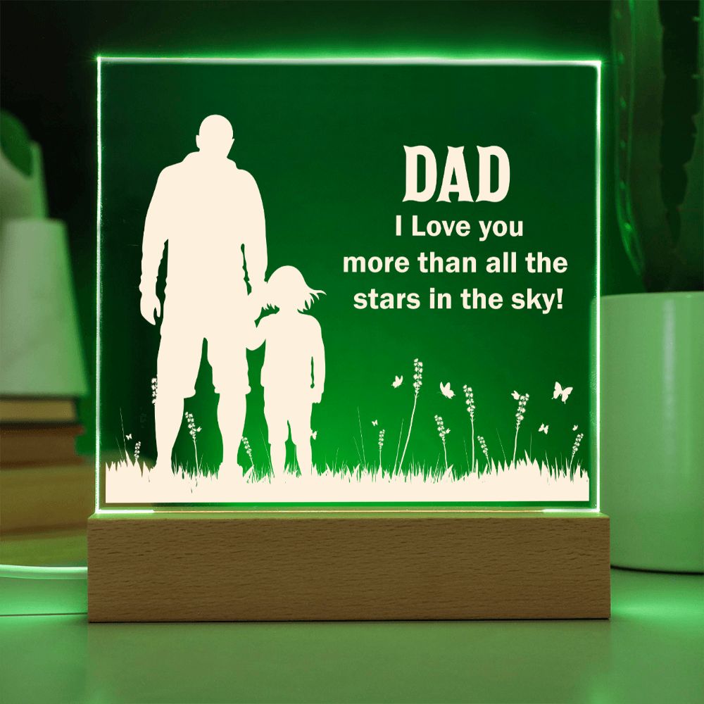Dad I Love You More Plaque