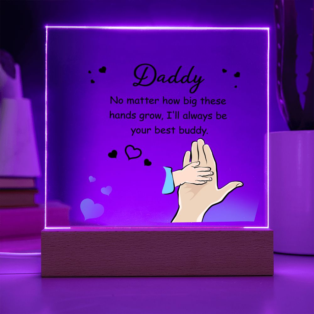 Daddy Hands Plaque