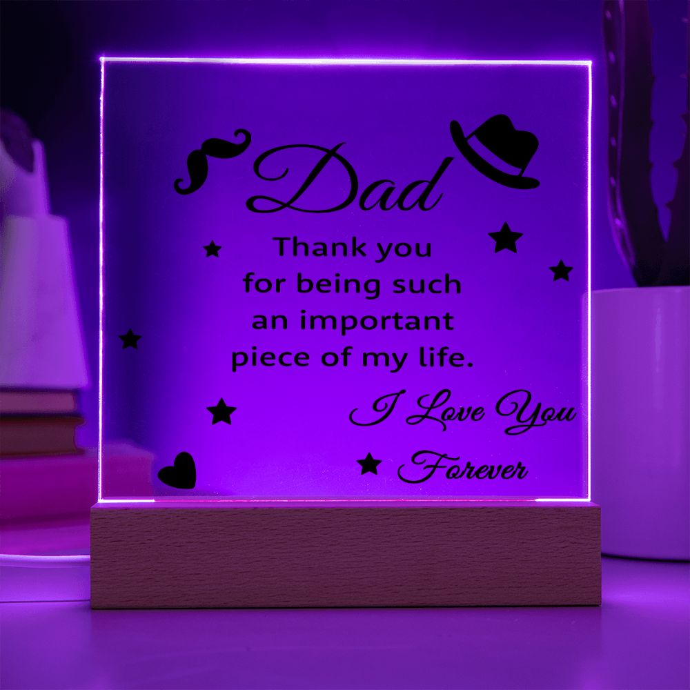 Thank you Plaque Rectangle Template