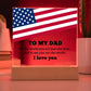 Dad American Flag Plaque