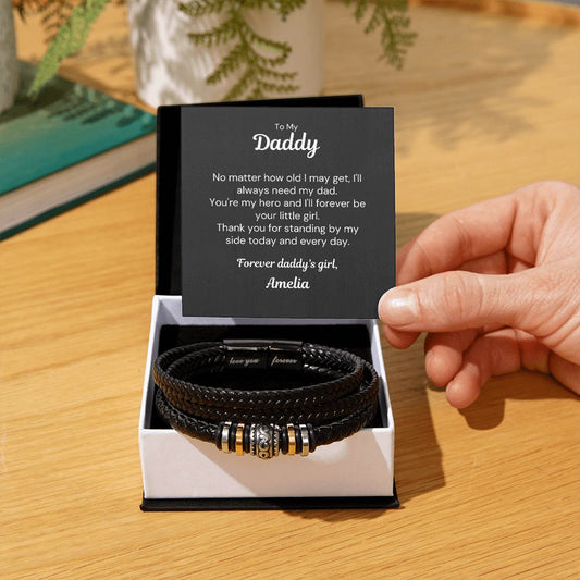 Father of the Bride Gift: Bracelet To My Hero With Personalized Card