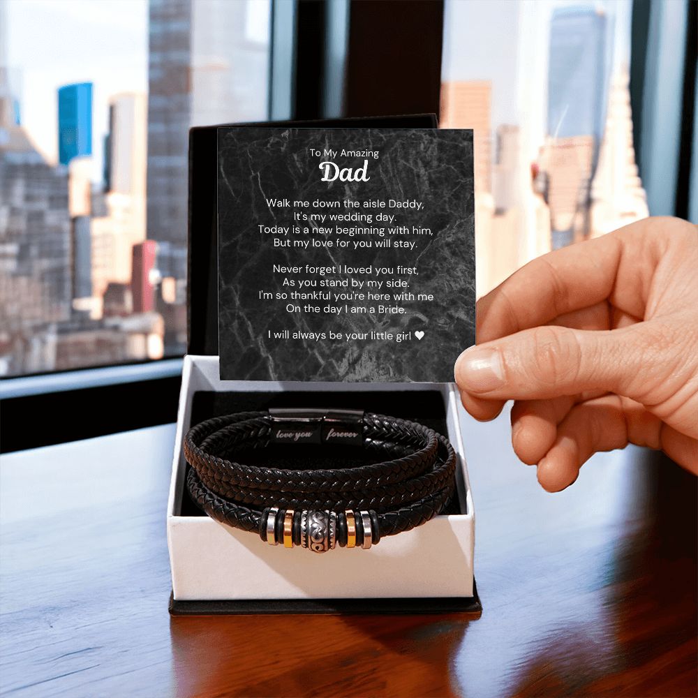 Father of the Bride Gift: Amazing Dad Bracelet