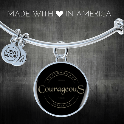 Be Strong and Courageous Bible Verse Bracelet