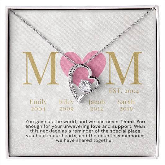Mom Established Heart Necklace