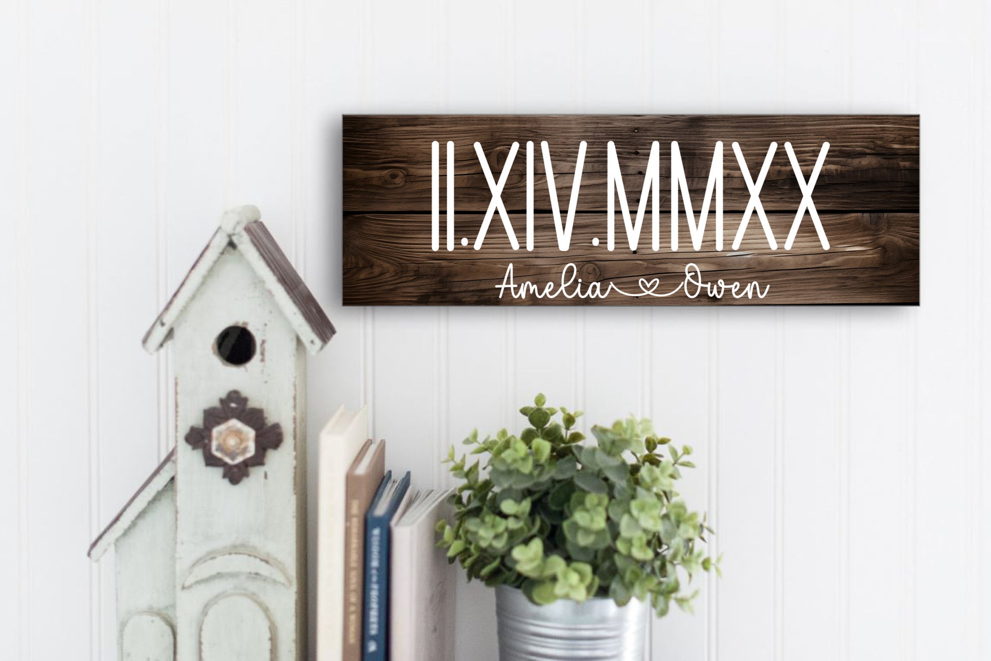 Couples Roman Numeral Date Sign