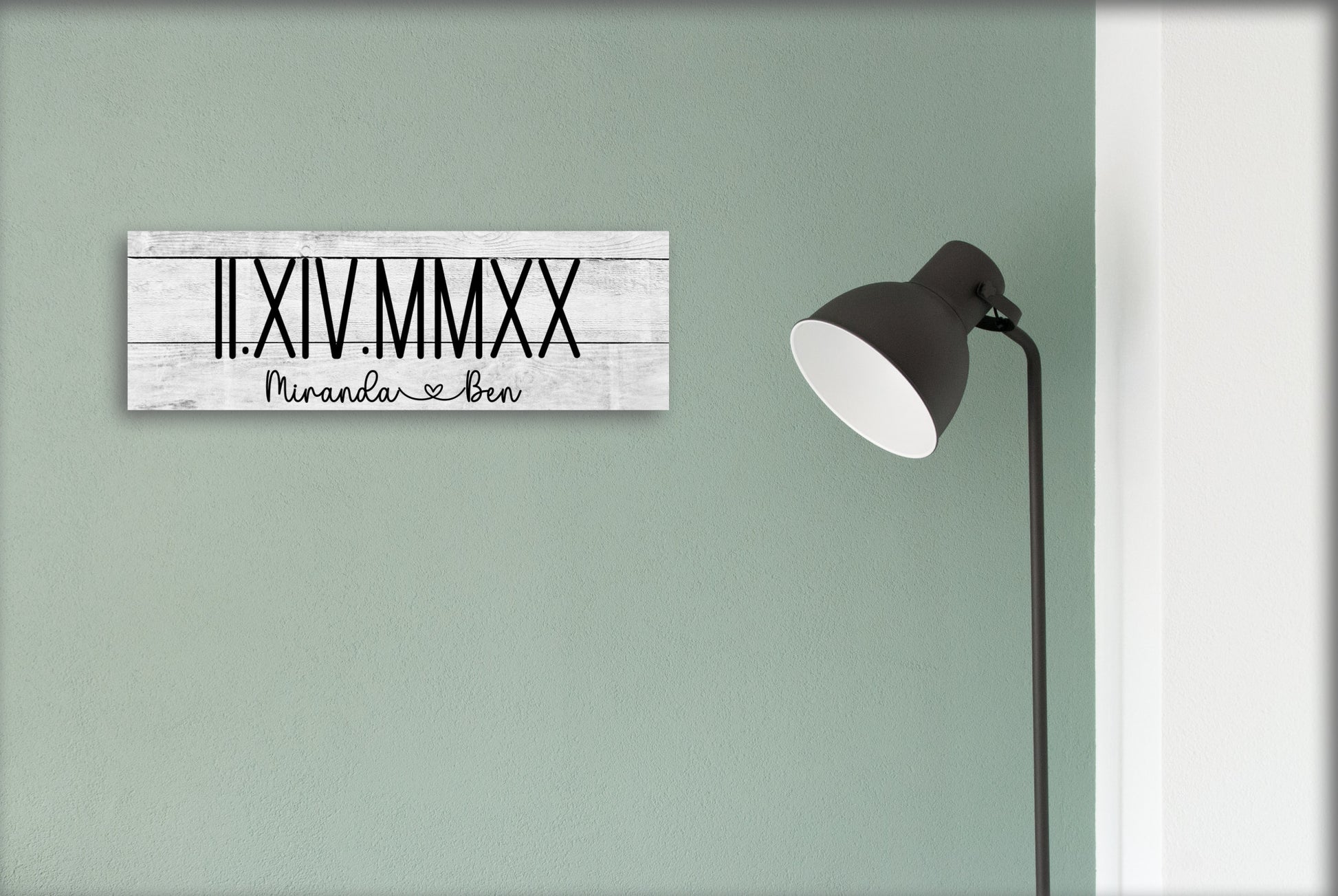 Wedding Day Roman Numeral Sign