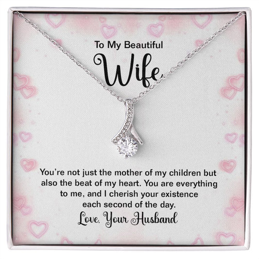 Wife Gift - Necklace with Beat of My Heart Card