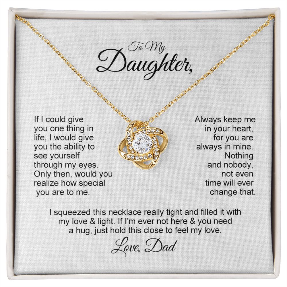 Daughter Necklace: Always by Your Side: Heart Necklace for Daughter from Dad