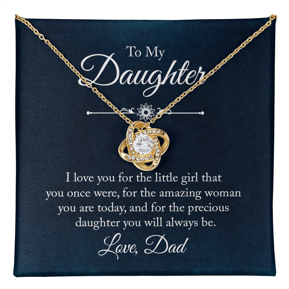 To my daughter necklace from Dad for birthday, wedding day, graduation