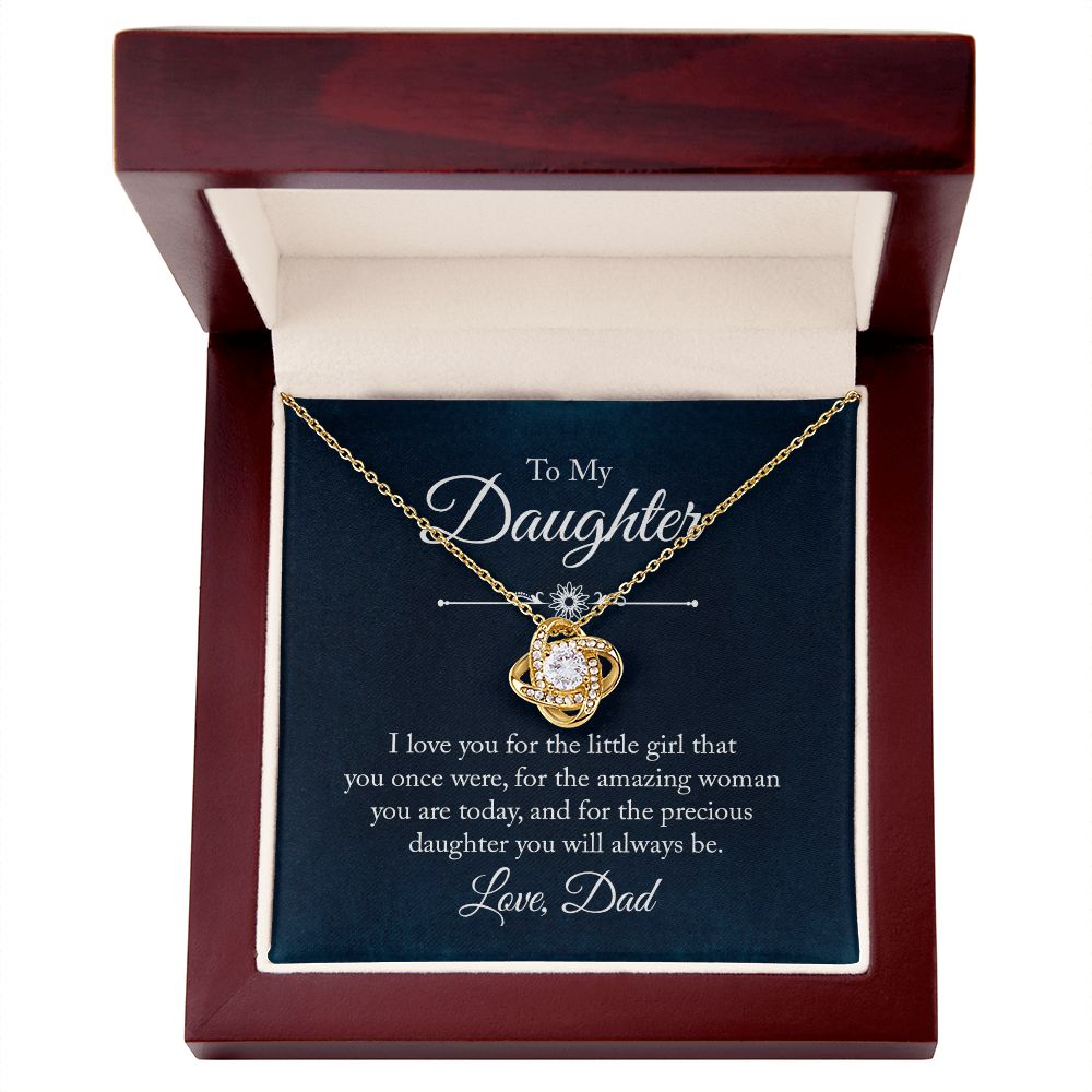 To my daughter necklace from Dad for birthday, wedding day, graduation