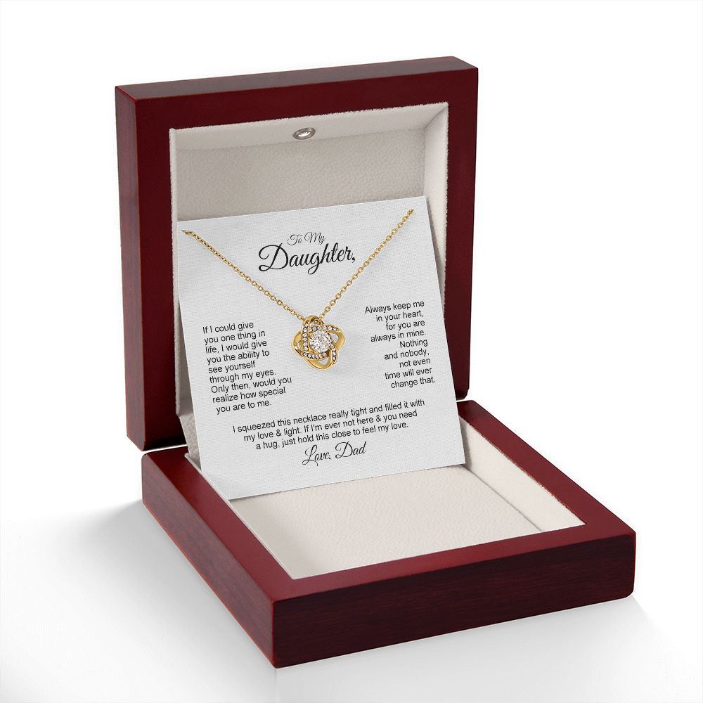 Daughter Necklace: Always by Your Side: Heart Necklace for Daughter from Dad