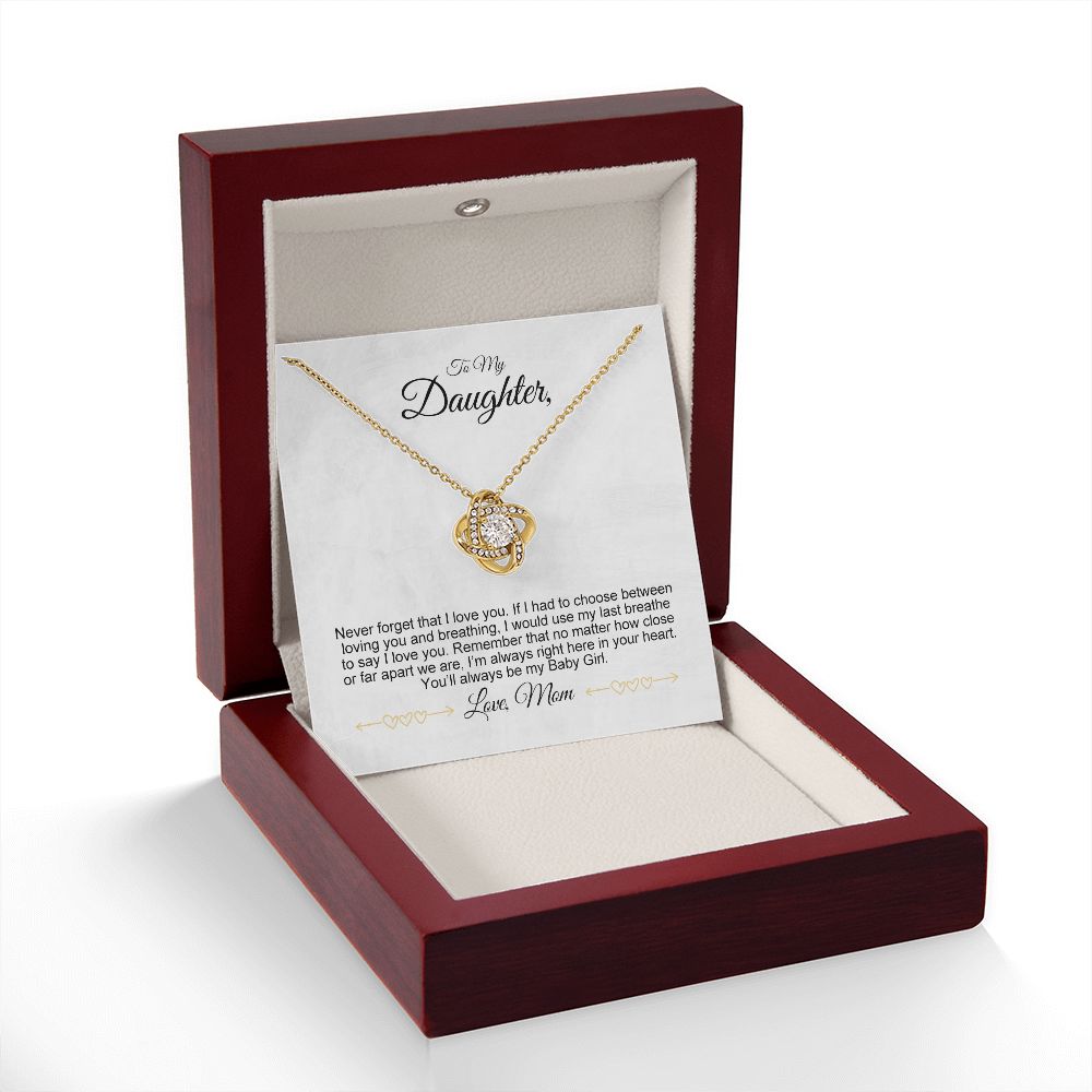 Daughter Necklace: Unbreakable Bond: Love You Till My Last Breath Necklace for Daughter