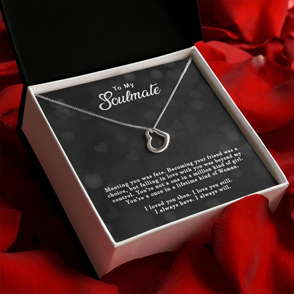 Heart Necklace: Gift for Her, Soulmate, Wife, Girlfriend, Future Wife