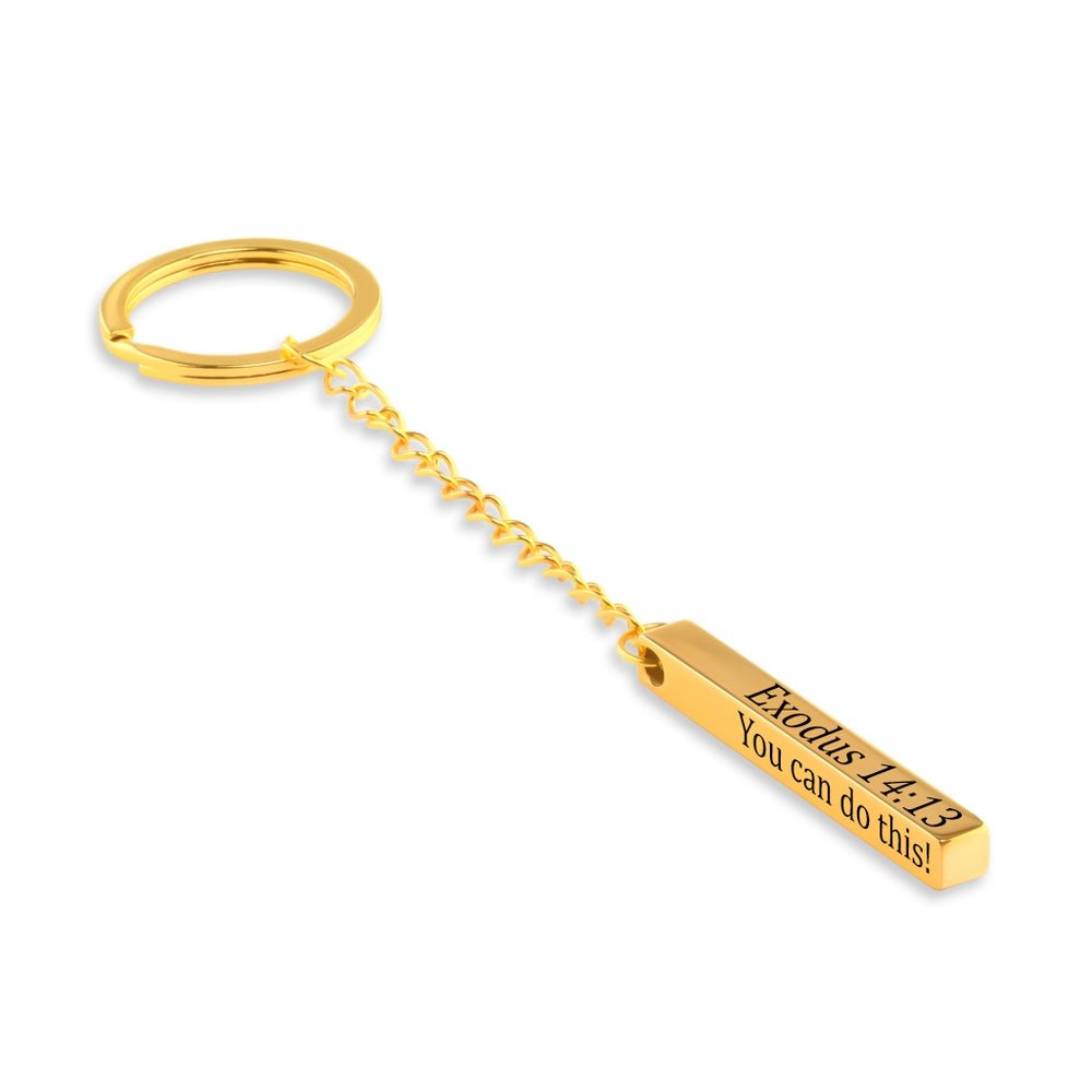 Bible Verse Keychain Engraved with Your Favorite Verse - Family Giftables