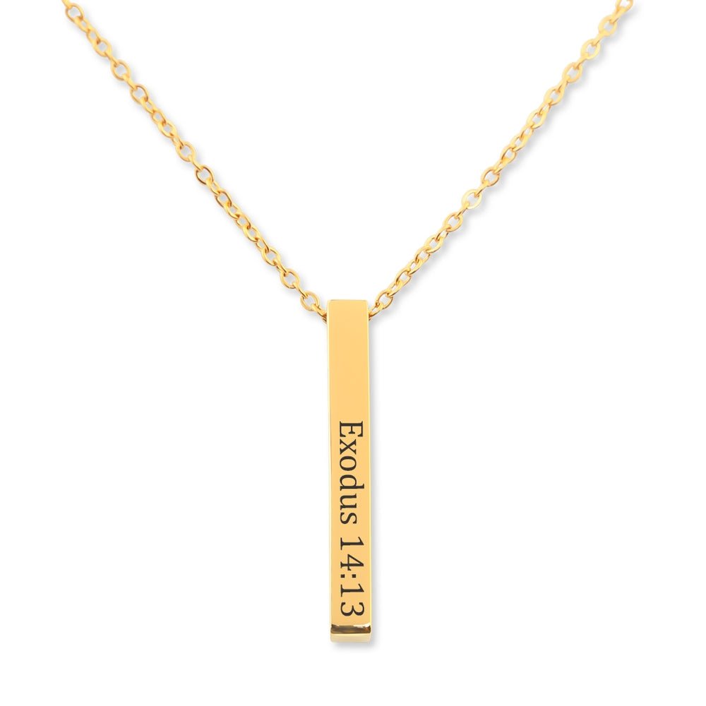 Bible Verse Necklace Engraved with Your Favorite Verse - Family Giftables