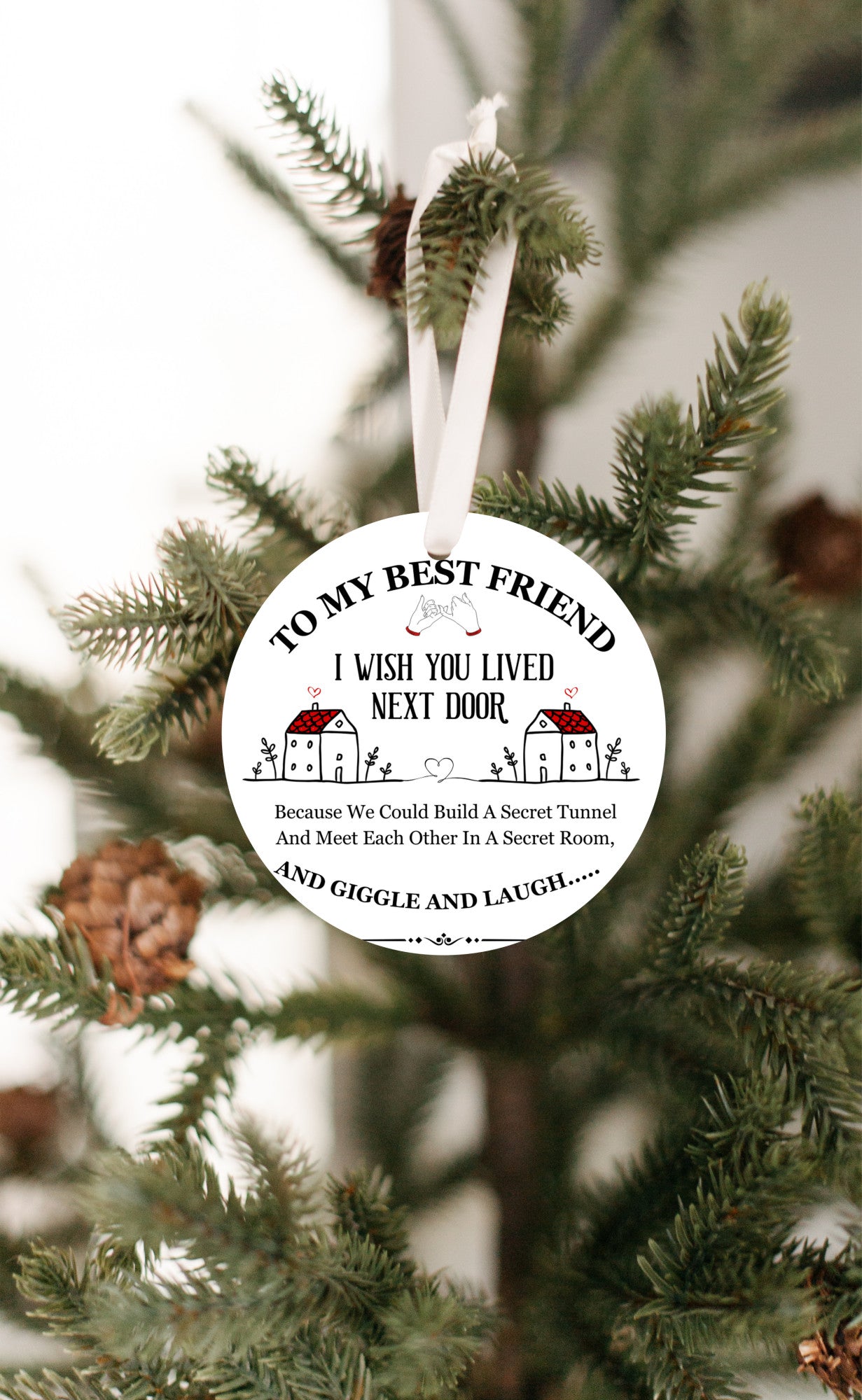Best Friend Ornament, Going Away Gift for Friend